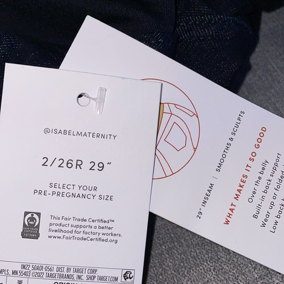 Isabel Maternity Crossover Panel Dark Wash Jeggings - Picture 8 of 10